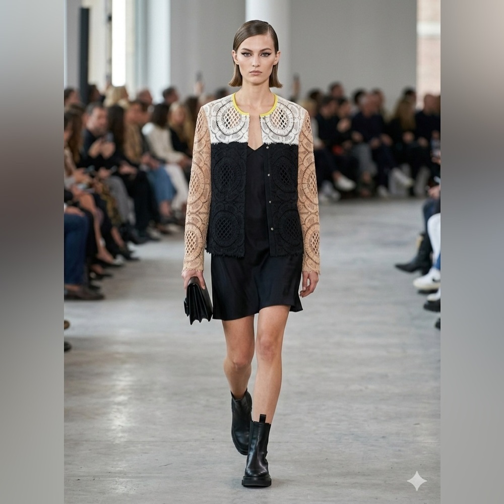 MSGM Colorblock Crochet Cardigan Blazer (122)